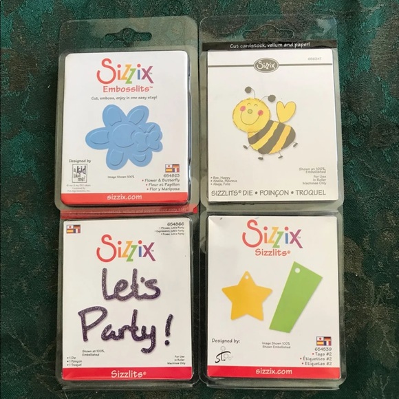 Sizzix Other - 1 Embosslits & 3 Sizzlits